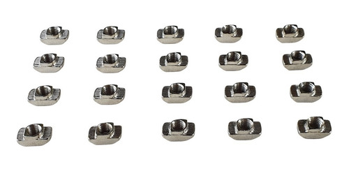 20 Tuerca M6 Cabeza De Martillo R8mm + 20 Tornillo M6 X 15mm