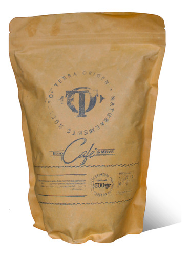 Café Terra Origen Veracruz, Tostado Medio, En Grano, 500 Gr