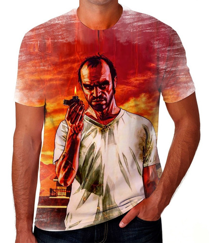 Camisa Camiseta Grand Theft Auto Personagem Envio Rápido 05