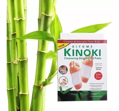 Pack 10 Parches Kinoki Desintoxicación Pies Cansados Dolor