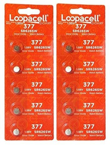 Loopacell Modelo Sr626sw 377 De Óxido De Plata Pilas De Relo