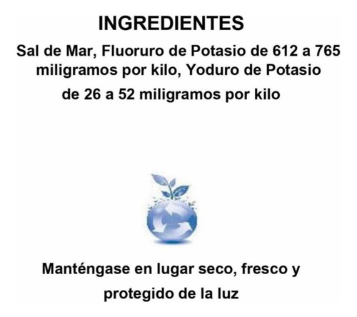 Sal De Mar Gruesa Fragata Gourmet 3kg Yodatada Fluorurada