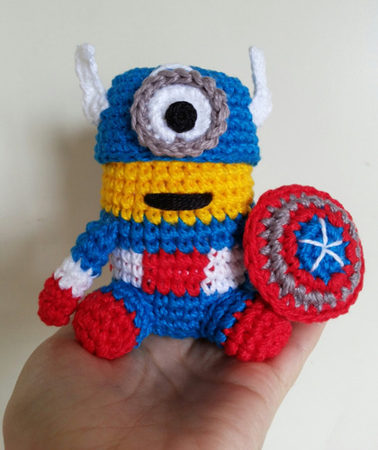 Imagem 8 de 8 de Amigurumi Minions Super Heróis Em Crochê Sob Encomenda