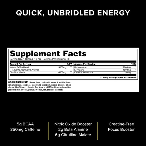 Universal Nutrition Animal Fury 502g 30 Serv