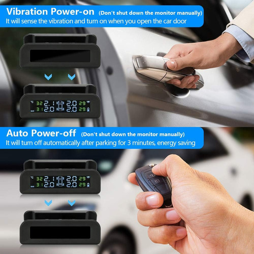 Solar Tpms Sistema De Monitoreo De Presión Auto Neumáticos