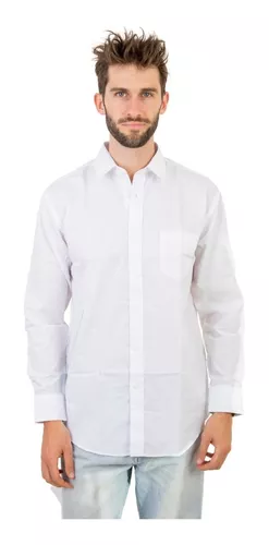 Camisa Hombre Vestir Bolsillo Oficina Manga Larga Olegario | Cuotas sin