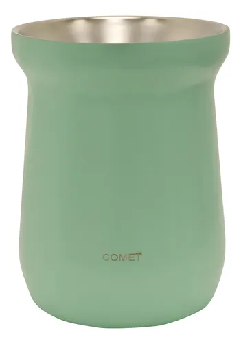 Mate Chico Con Doble Pared En Acero Inoxidable 160ml Comet Color Verde Claro Liso