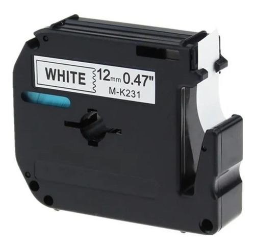 Imagem 1 de 4 de Fita Rotulador Etiqueta 12mm Compativel Brother Branca White