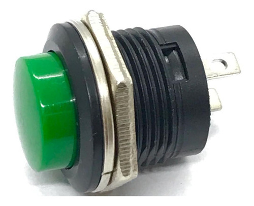 1x Chave Push Button Tipo Start-bujão R13-507 Verde
