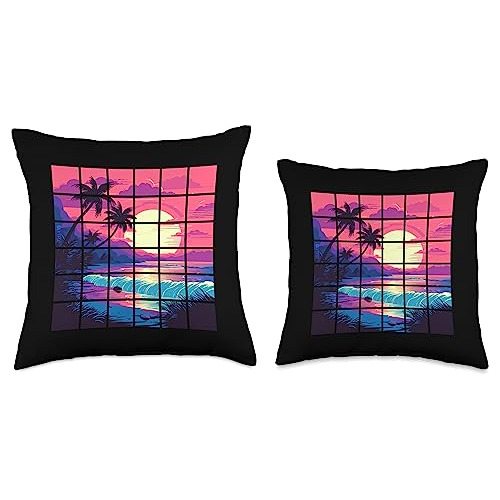 Hawaii Vaporwave Graphics (calm Sunset) 80s Hawaiian Vaporwa