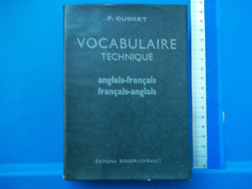 Livro Vocabulaire Technique Anglais Français Français Anglai