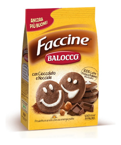 Galletas Dulce Faccine Chocolate Cacao Avellana Balocco 350g