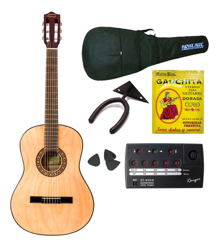 Gracia M2 Combo Guitarra Clasica + Funda + Afinador + Acc