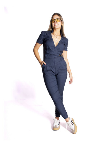 Mono Enterito Vamas Juliana Estilo Comodidad Versatilidad Azul Jean S