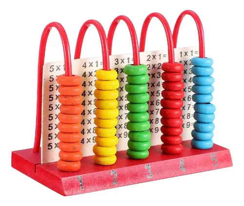 Ábaco de Madera - clásico para Contar, Cuentas de Madera | Herramienta manipuladora de cálculo matemático, de Aprendizaje Preescolar para niños de 3 años, ábaco niños peq