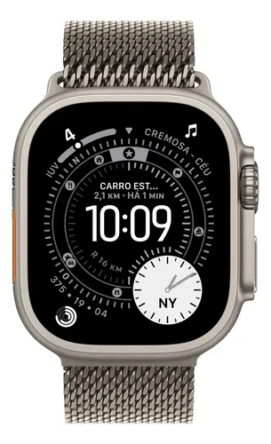 Apple Watch Ultra 3 GPS + Cellular • Caixa natural de titânio – 49 Apple Watch Ultra 3 GPS + Cellular • Caixa natural de titânio – 49