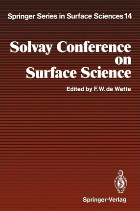 Libro Solvay Conference On Surface Science : Invited Lect...