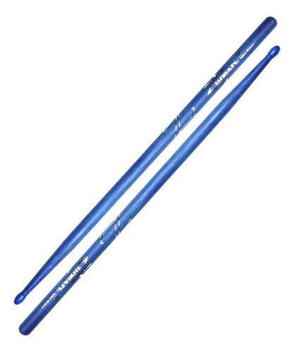 Baquetas Palillos Zildjian 5a Punta Nylon Americano Azul