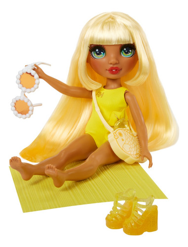 Rainbow High Sunny Muñeca De Moda Traje De Baño Amarillo 4+