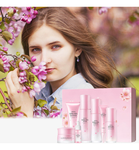 Set De 7 Piezas De Crema Limpiadora Para Ojos Y Crema Facial