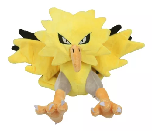 Zapdos Pelúcia Pokémon Licenciada Elétrico Lendário 27cm