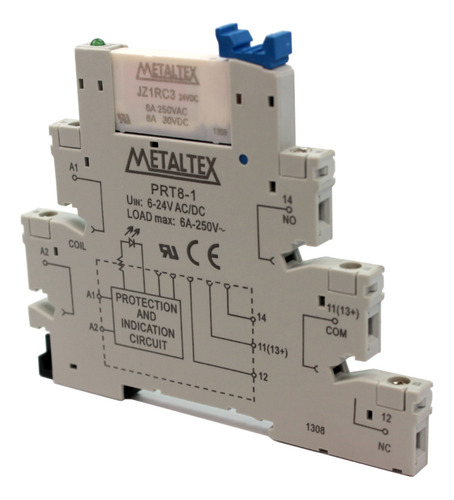 Interface Acoplador Relé 1 Rev 6a 24v - Prz-1r-24 - Metaltex