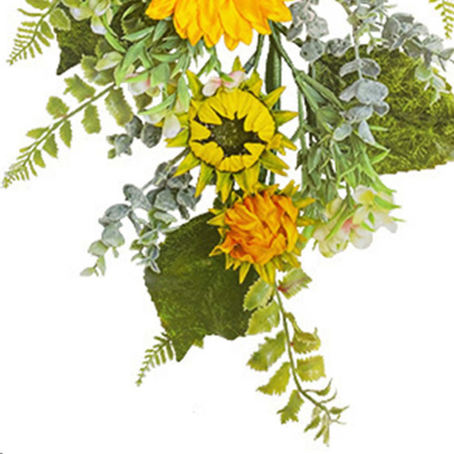 Corona Floral Con Forma De Lágrima De Primavera, Amarillo