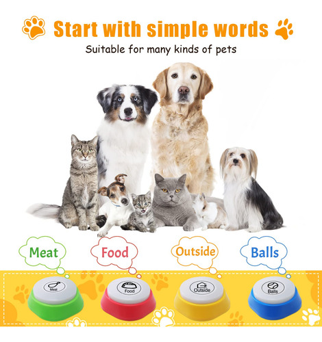 Luz Led De Alta Qualidade De Som Dog Talking Buttons Blanou