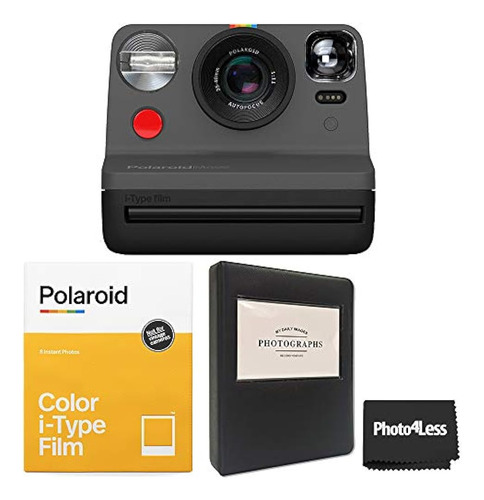Cámara Polaroid Now I-type - Negro + Película Polaroid Color