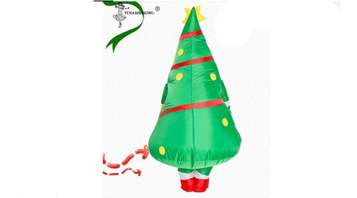 Imagen 4 de 6 de Disfraz Inflable Arbol Navidad Adultos Fiesta Halloween