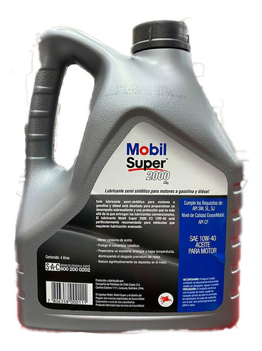 Mobil Super 10w40 4lts Todoventascurico