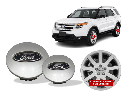 Par De Centros De Rin Ford Explorer 2012-2016 Gris