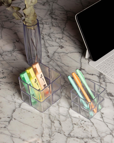 Caixa Organizadora Bisotê 8 Divisórias 18x15x10 Cm Cristal