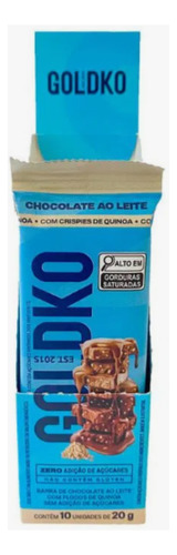 Barra De Chocolate Com Crispy De Quinoa De 20g - Gold Ko