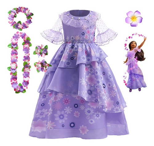 6 Unids/set Púrpura Princesa Isabella Vestido Encanto Cos