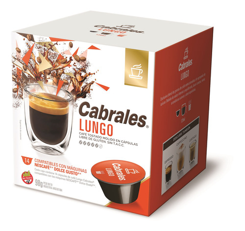 Pack X3 Cajas A Eleccion Cafe Capsulas Cabrales Dolce Gusto