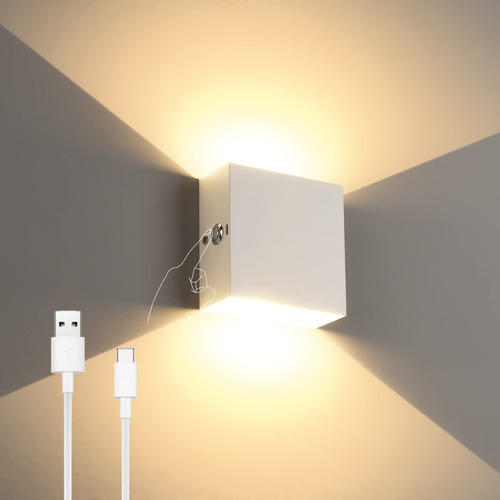 Lampara De Pared Led Con Control Tactil, Funciona Con Pilas,