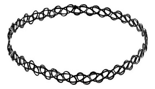 Choker Gargantilla Negra Elastica 90s Negro