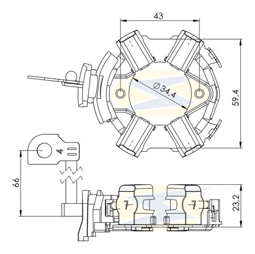 Imagen 7 de 7 de Carbonera Arranque Ford Cargo 815 Fiat Ducato Sistema Bosch