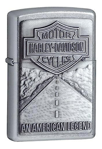 Encendedor De Bolsillo Zippo Harley Davidson Shield Y Emblem