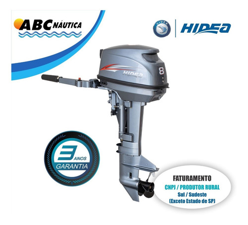 Motor De Popa 8hp Hidea Leia Anúncio