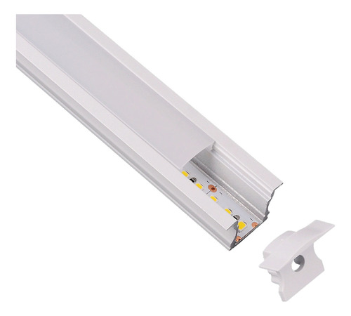 Pack 4: Perfil Aluminio Para Tira De Led Sobreponer Muebles