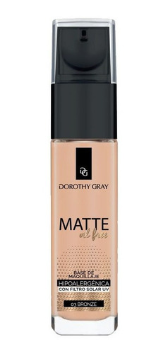 Base Maquillaje Hipoalergénico Dorothy Gray Matte Filtro Uv