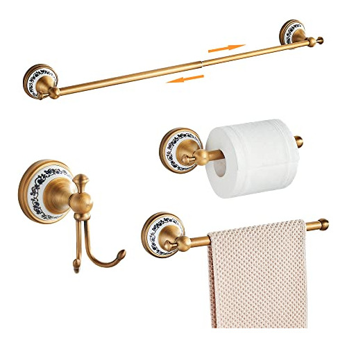 Set De Accesorios Para Baño Bronce Antiguo 