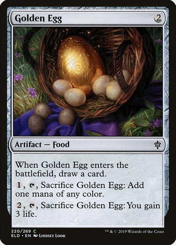 Carta Magic Golden Egg Throne Of Eldraine Mtg