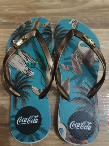 Kit C/10 Rasteirinha Chinelo Feminino Coca Cola Atacado