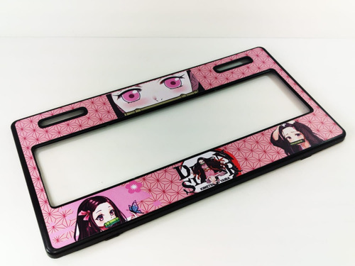 Par Porta Placas Autos Universal Nezuko Kamado Demon Slayer