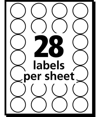 Avery Autoadhesiva Etiquetas Extraibles 075 Pulgadas De Diam