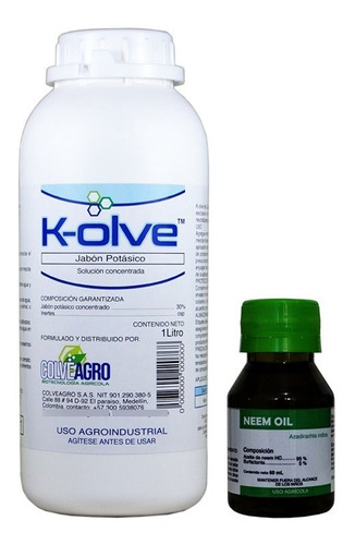 Jabón Potásico 1l  + Aceite De Neem 60 - L a $58000