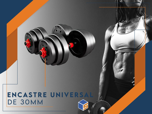 Kit Mancuernas Y Barra 20 Kg Con Tope A Rosca Discos Pvc